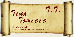 Tina Tomičić vizit kartica